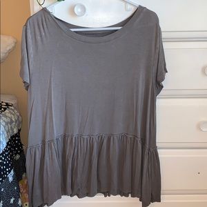 Gray Babydoll T-shirt